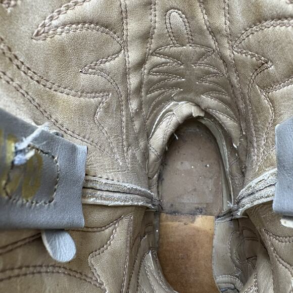 Durango Mens 9D Leather Cowboy Boots Ostrich Pointed Toe Gray Made In USA - Picture 10 of 11